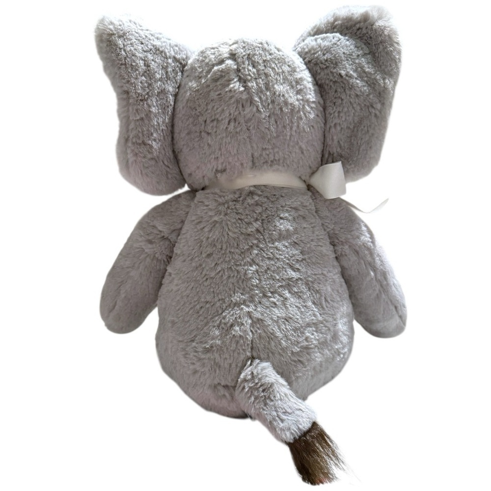 Pottery Barn Kids Gray Plush Elephant Stuffed Animal 17.5" Nursery Decor Toy - Picture 5 of 10